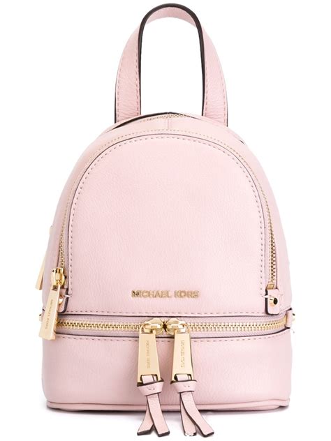 michael kors backpack ultra pink rhea|Michael Kors rhea backpack small.